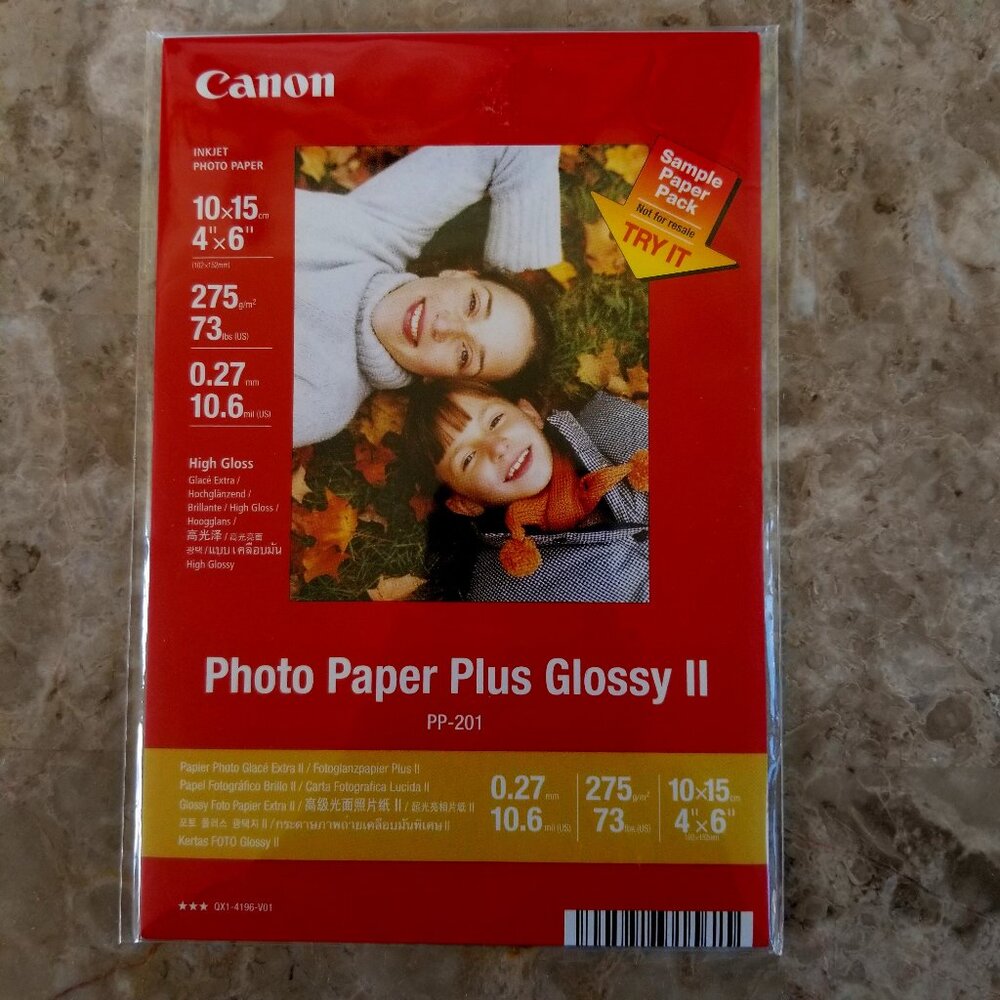 Canon Photo Paper Plus Glossy II, 4 x 6 Inches, 240 Sheets New Sealed